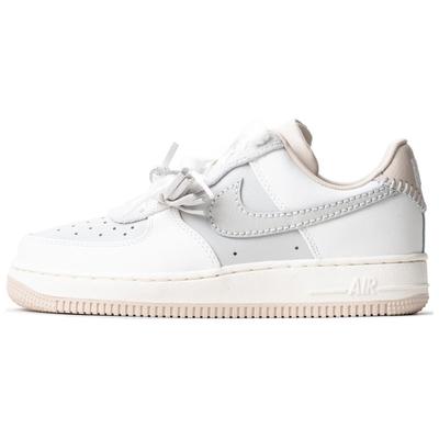 Кроссовки женские Air Force 1 Low Light Bone Suede Tassels Cream Sail Pink-Oxford HV1813-001