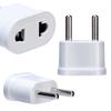 1pc US To EU Plug Power Adapter White Travel Power Plug Adapter Converter Wall Charger