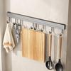 Punch-Free Wall-Mounted Kitchen Hook Rack for Utensils and Accessories