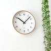 KATOMOKU plywood clock, natural, km-33M, wall clock with continuous second hand, 25.2cm diameter (quartz clock)