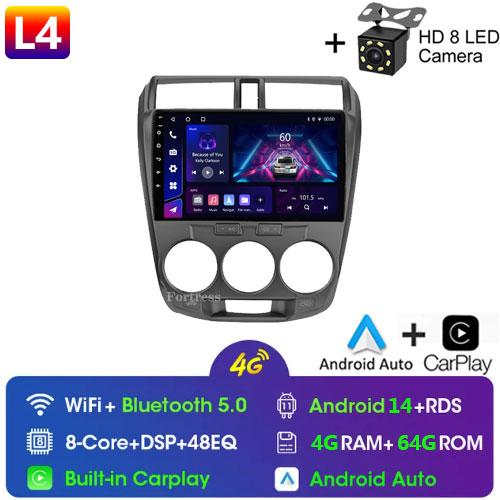2 Din Car Radio Android Carplay Stereo For Honda City 2008 2010 2011 2012 2013 Мультимедиа HD Экран Автомагнитола Головное Устройство Wifi