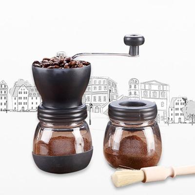 Houseeker Coffee Mill, набор из 2 предметов, ручная кофемолка с банкой для хранения, мини-кофеварка