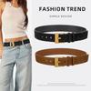 Retro Leather Wide Belt Women's Matte Reverse Velvet Niche Belt with Skirt Suit High-end Decorative Waist Seal for Women
