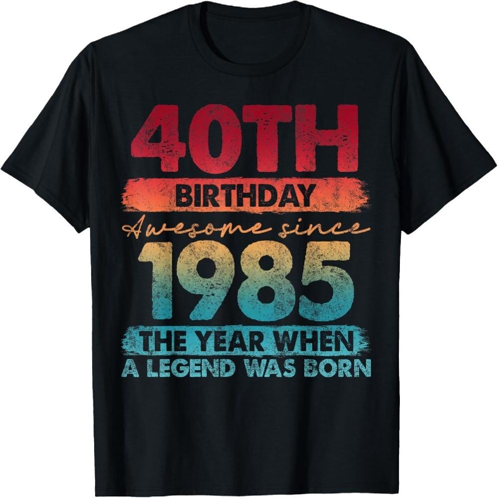 Подарки на 40 лет Винтажная футболка 1985 года Ограниченная серия на 40-й день рождения