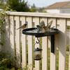 Wall Mounted Metal Bird Bath with Feeder Hook, Durable Bowl for Outdoor, Easy Install for Garden, Patio & Fence, Ideal for Birds