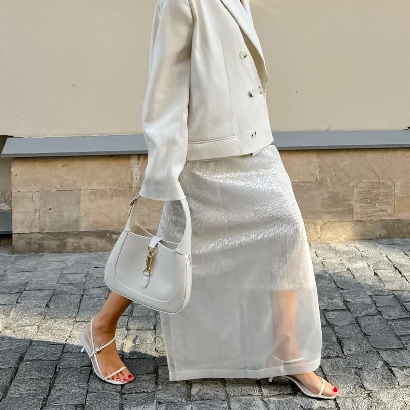 Сексуальная прозрачная сетчатая юбка женская белая с высокой талией и разрезом свободная длинная юбка осенняя уличная мода клубная вечеринка юбка женская