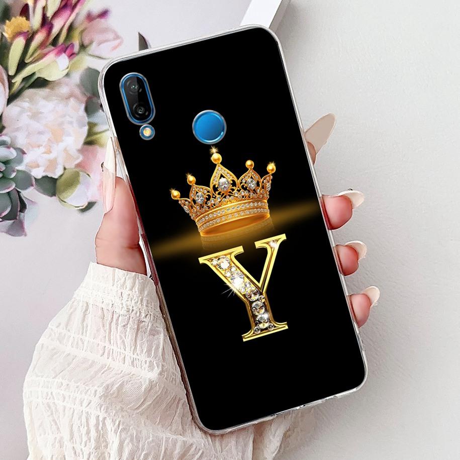Чехол для Huawei P20 Lite Роскошная Корона Буквы Мягкий Силиконовый Чехол Для Huawei P20Lite Funda Nova 3e ANE-LX1 ANE-LX2 ANE-LX3 Coque