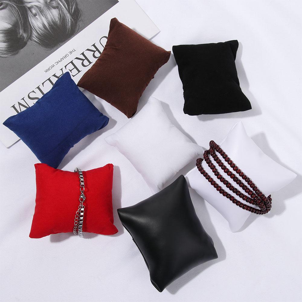 Bracelet Velvet/PU Counter Gift Organizer Jewelry Cushion Watch Display Pillows Wristwatch Holder