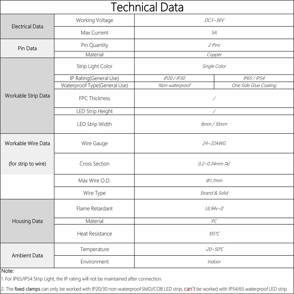 10mm Corner Connectors Lights Fixed Clamp LED Connectors LED Strip Connector COB Strip Connector