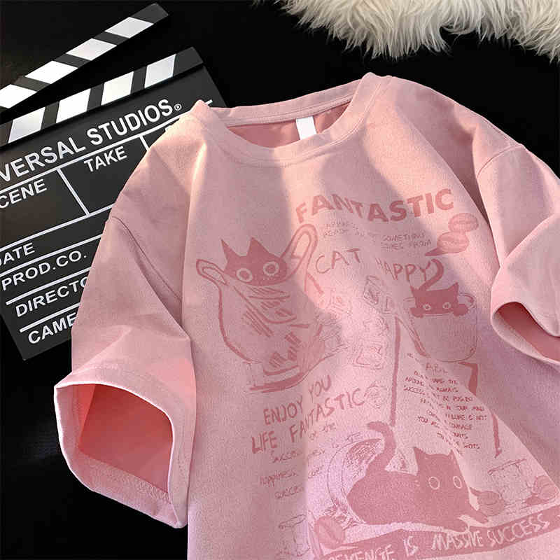 Замшевая футболка с коротким рукавом, мужская модная брендовая летняя свободная футболка с коротким рукавом, модная простая принтованная футболка