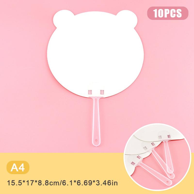 10 шт. круглый ручной веер пустой сделай сам китайский ручной веер сценический ручной веер настенное украшение для поделок сделать ручной граффити веер