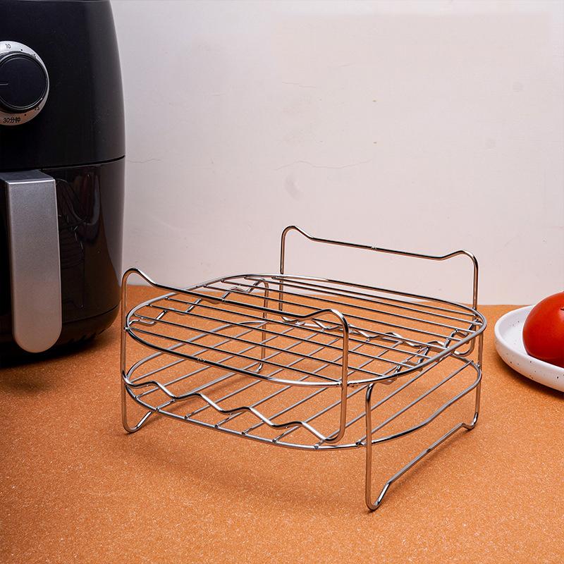 1 комплект, подставка для фритюрницы из нержавеющей стали 430 с 4 палочками для жареного мяса, аксессуары для гриля, подставка для приготовления пищи, кухонные аксессуары