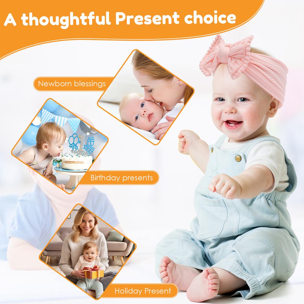 8/16 шт. Детские повязки на голову, суперэластичные, мягкие, с узлом и бантами, повязка на голову, аксессуары для волос для новорожденных девочек