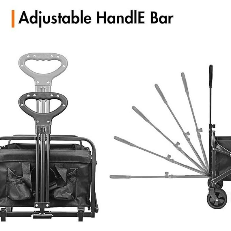 5-дюймовая складная тележка-тележка для сада, складная тележка для кемпинга на открытом воздухе с бесшумными универсальными колесами