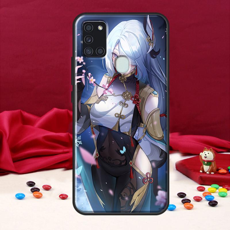 Чехол Genshin Impact Shenhe для Samsung Galaxy A34 A54 A14 A71 A51 A31 A11 A12 A22 A32 A52 A72 A50 A13 A53