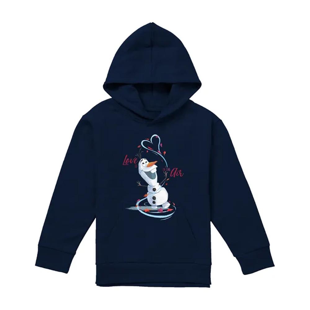 Frozen Childrens/Kids Love Is In The Air Olaf Valentine`s Day Pullover Hoodie