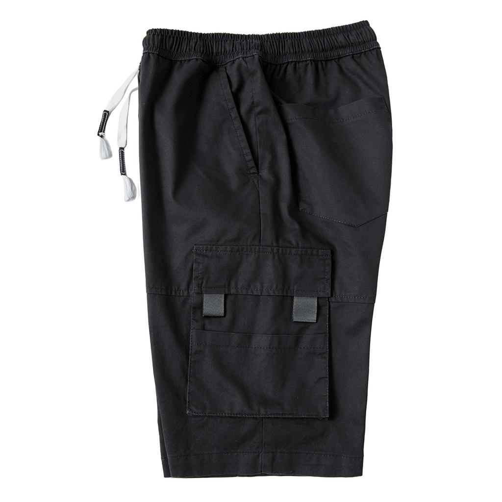 Casual Men's Fashion Drawstring Pocket Sports Pants Cotton Five-point Shorts Overalls Shorts