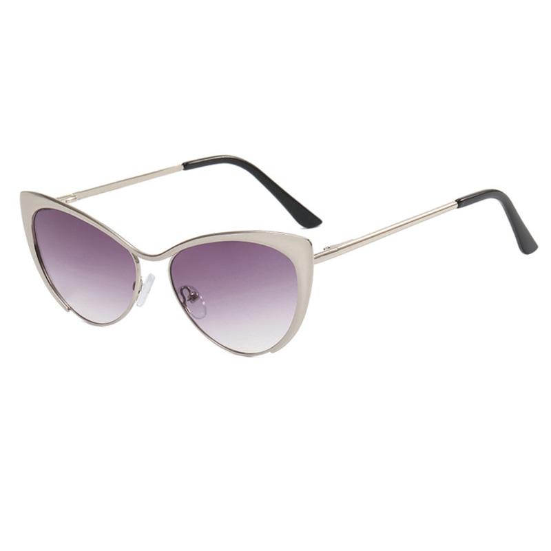 SHAUNA Anti-Blue Light Модные женские очки кошачий глаз с оптической оправой Весенние шарнирные металлические градиентные солнцезащитные очки UV400