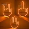 Road Rage Hand Lights LED Sign for Car Light Up Middle Finger for Cars with Remote Control Eye-Catching Gesture Lighting for Vehicles
