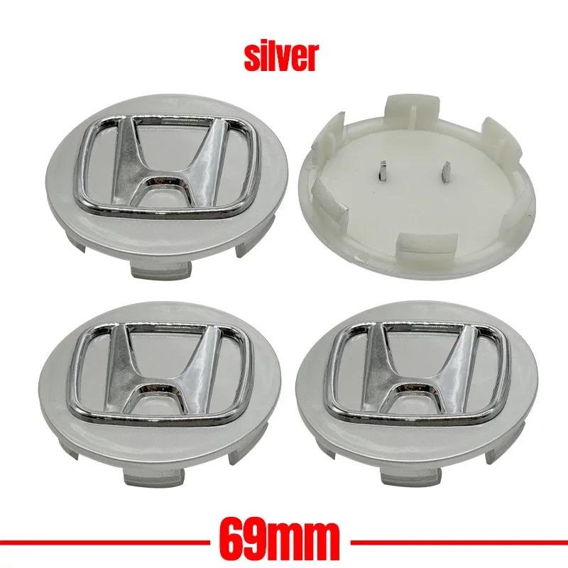 COT1 4pcs/set 58mm/62mm/69mm Car Styling Wheel Center Cap Hub Covers Badge Accessories For Honda Civic Fit Jazz Accord Pilot CRV City