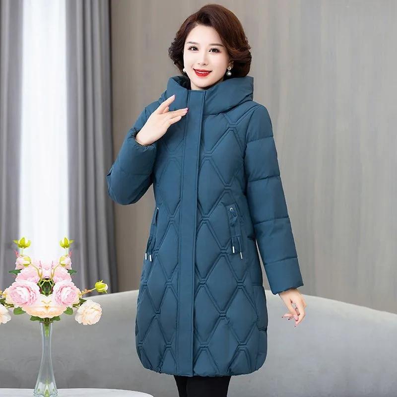 Snow Wear Winter Coat for Women Down Jacket Warm Thicken Casual Loose Hooded Winter Jacket Long Parkas Overcoat
