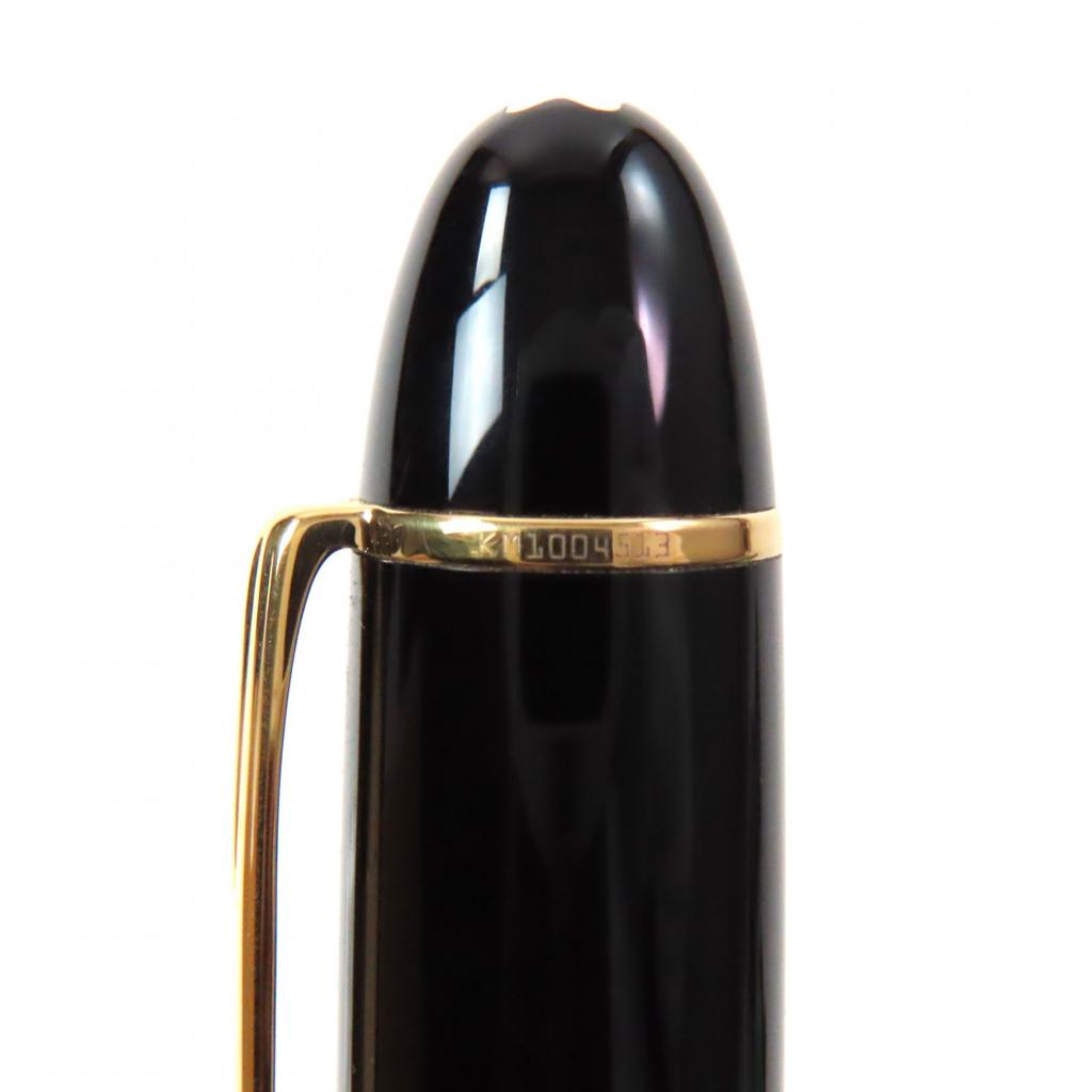 Excellent MONTBLANC fountain pen Meisterstck white star Black gold 18K mens Used