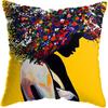 Home Decor Fashion Afro Black Women Girls Sofa Pillowcases Bedroom Living Room Decor Cushion Covers