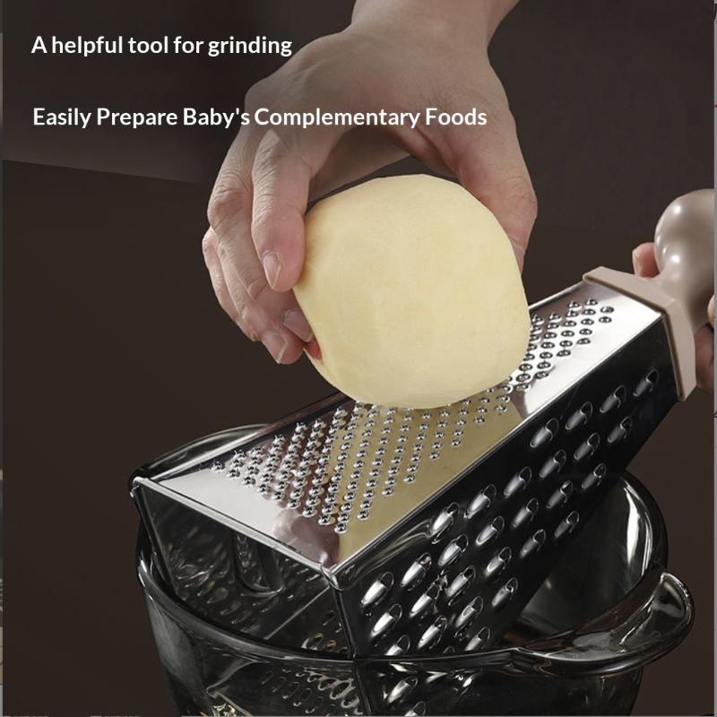 Многофункциональная овощерезка из нержавеющей стали с 4 сторонами, кухонный инструмент, коробка-терка, многоцелевая кухонная терка