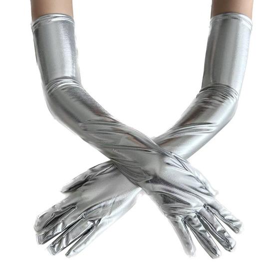 1 пара женских перчаток для косплея с покрытием из искусственной кожи с пятью пальцами, противоскользящие, для ночного клуба, сцены