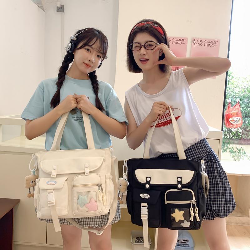 Студенческая классная книжная сумка, школьная сумка, женская сумка через плечо, сумка-мессенджер для девочек