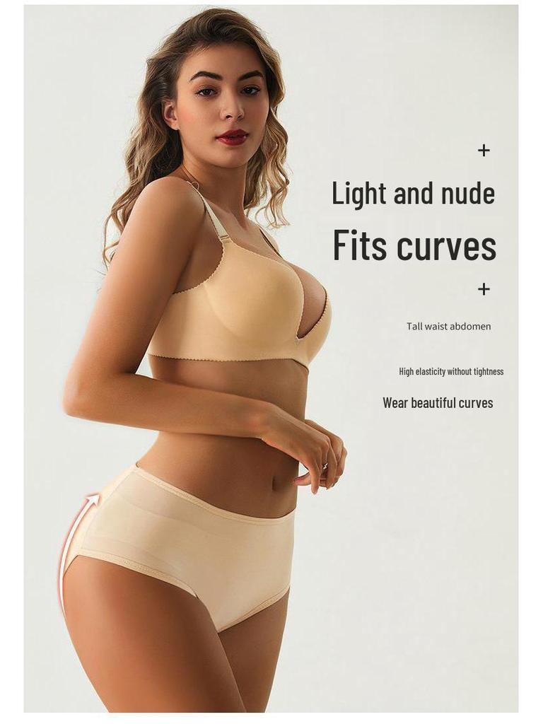 Low-Waist Hip-Lifting Tummy Control Padded Panties for a Shapely Look, Plus Size Available