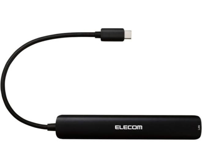 Док-станция USB Type C Hub PD 85 Вт Выход Быстрая зарядка x 2 x 2 HDMI x 1 RJ45 x 1 Черный ELECOM 6-в-1 USB-C USB-A DST-C30BK