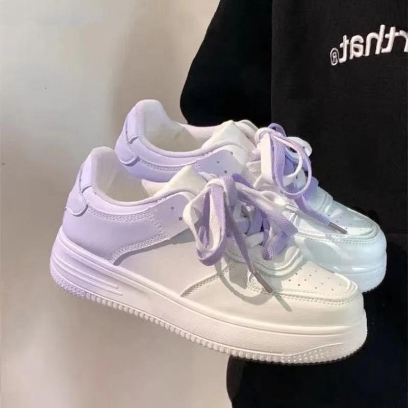 Fashion Casual Vulcanized Shoes 2024 Spring and Autumn New Versatile Breathable Board Shoes Thick Sole Anti Slip Sports Women's Shoes