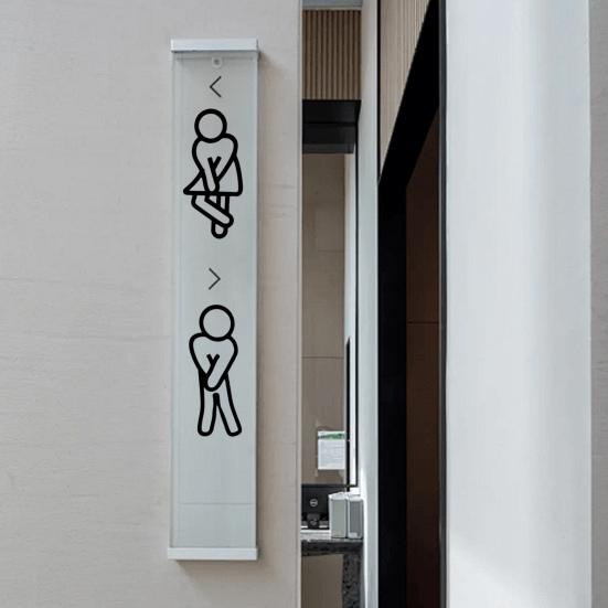 2 шт. Напечатанные на 3D принтере таблички для ванной комнаты, Дверь туалета, Мужской, Женский знак, Бизнес, Ресторан, Офис, Отель, Туалет, Настенная табличка для идентификации пола