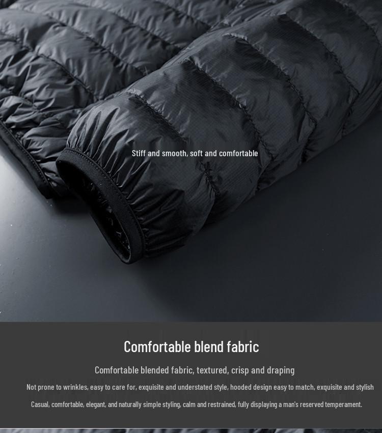 Мужская легкая пуховая куртка большого размера, повседневная и ветрозащитная для осени/зимы