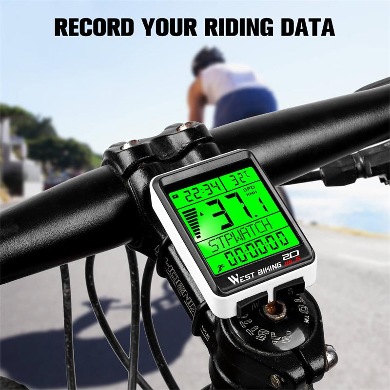 WEST BIKING 5 Языков Беспроводной Водонепроницаемый Многофункциональный Велокомпьютер Велоспорт MTB Одометр Шоссейный Велосипед Секундомер Спидометр