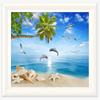Mural Summer Seascape Dolphin Coconut Tree Landscape Poster Living Room TV Background Photo Wall Paper 3D