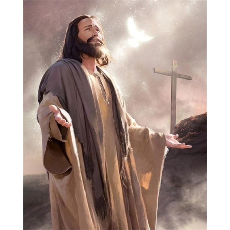 Jesus Canvas Painting Wall Art Poster Print Christ Religious Belief Series Vintage Pictures For Room Church Home Decor Frameless