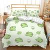 Frog Cute Beddings for Kids Boys Girls Teenage Single Quilt Cover Duvet Cover with Zip,3D Cartoon Quilt Cover with Pillowcase