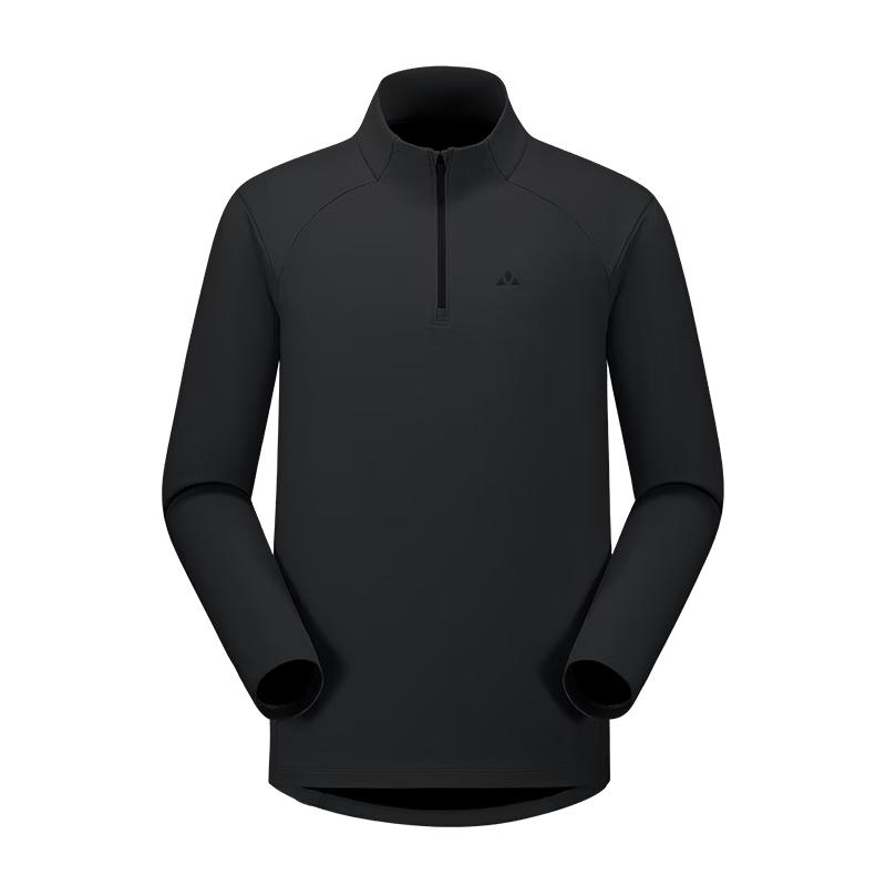 Мужская outdoor футболка VAUDE с полумолнией, быстросохнущая, с длинным рукавом