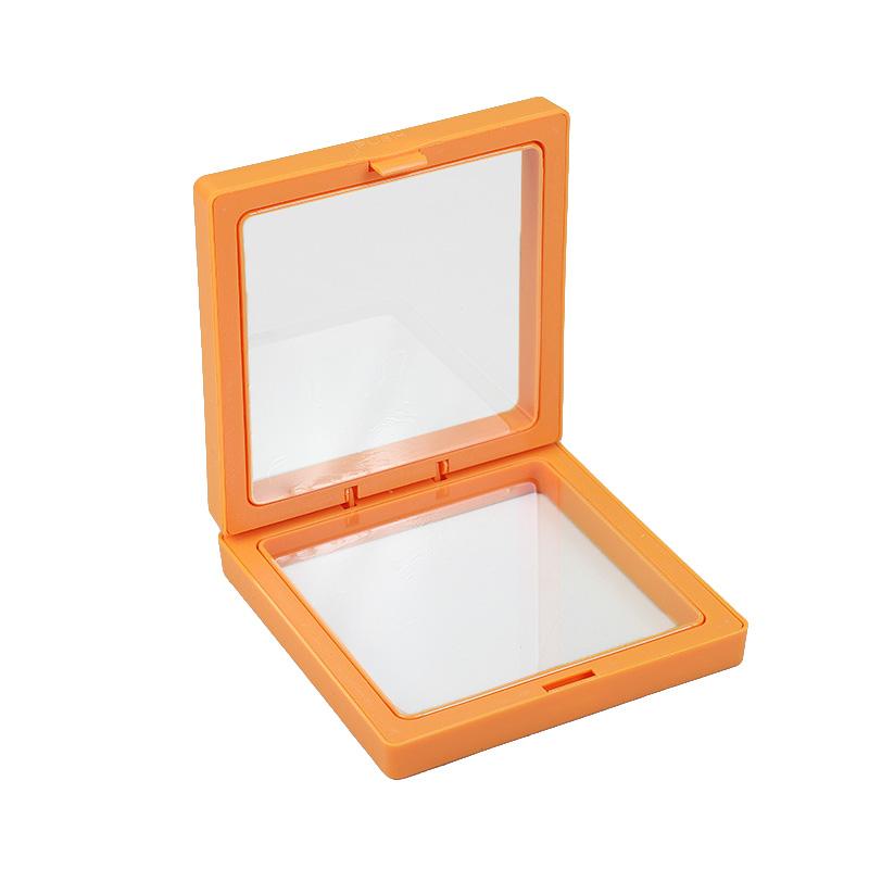 1Pc Frame Portable Jewelry Display Container Elastic Jewelry Case Dustproof Ring Casket Transparent Badge Storage PE Film