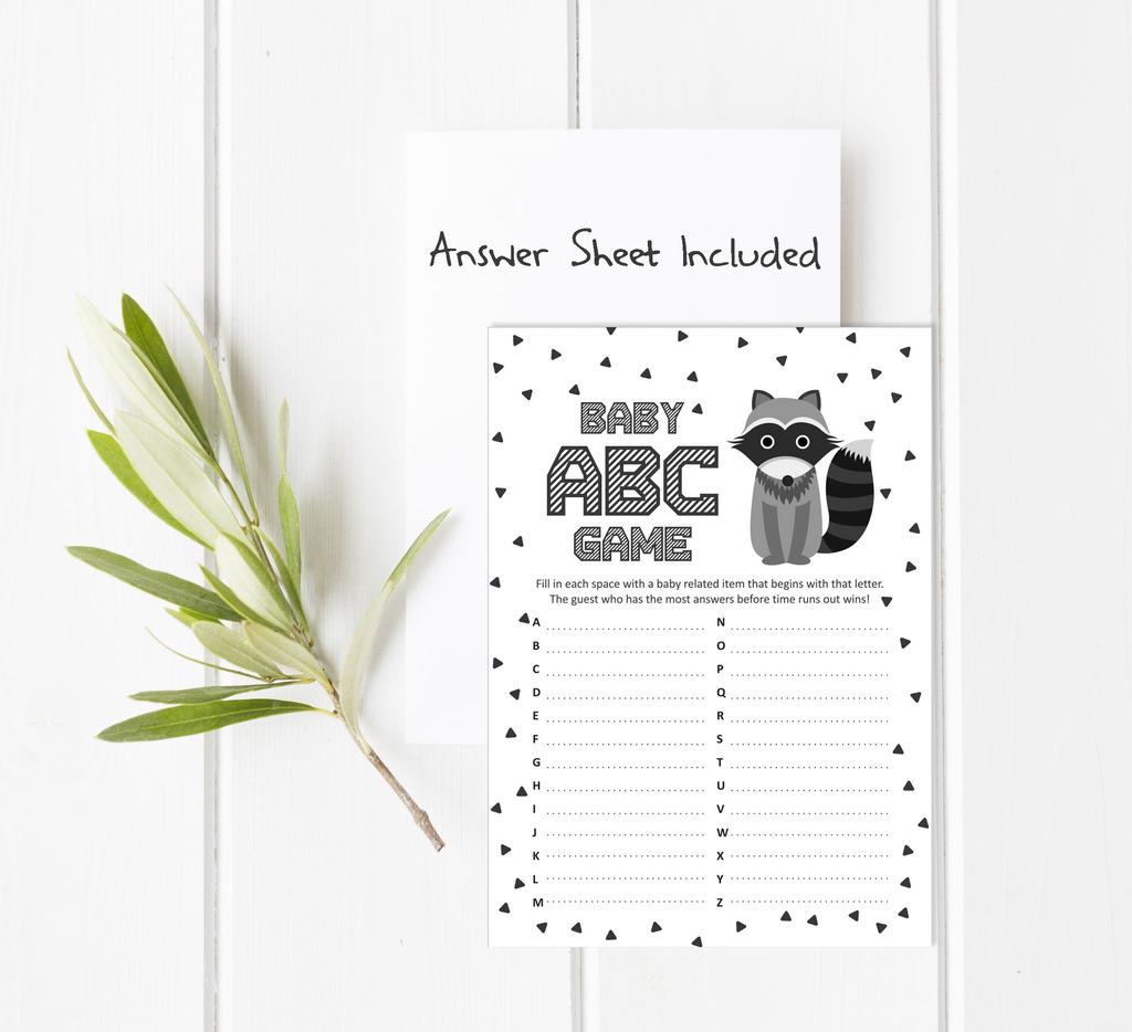 Inkdotpot Игровой набор «Животные джунглей» для вечеринки по случаю рождения ребенка из 50 игр «Азбука для малышей»