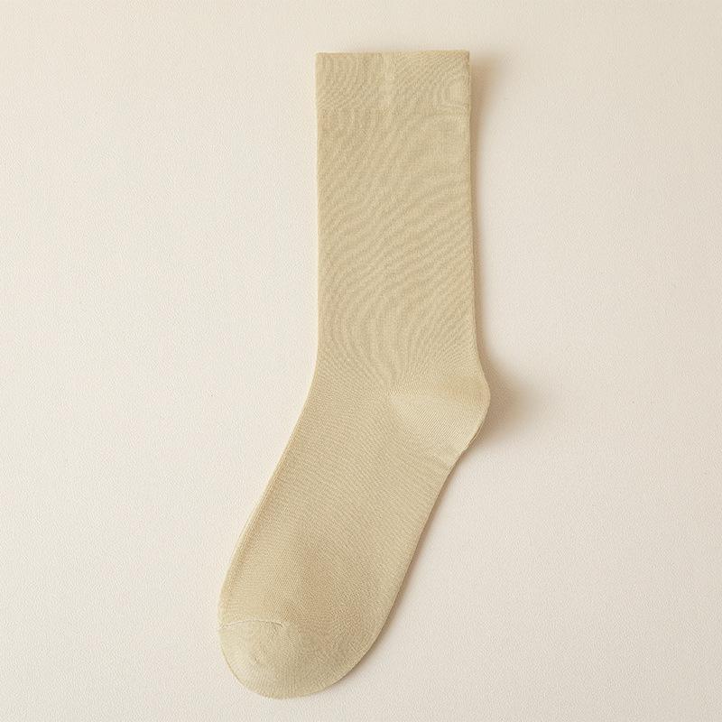 Женские осенне-зимние однотонные хлопковые ворсовые носки — без косточек, свободного кроя, до середины икры, идеально подходят для беременных.