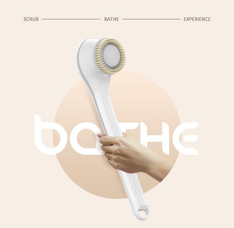 Электрическая отшелушивающая щетка для тела с длинной ручкой для скрабирования спины и массажа