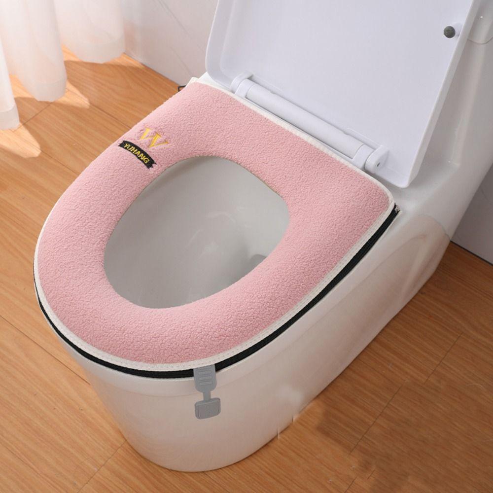 Подушка сиденья для унитаза с ручкой и застежкой-молнией Многоразовый коврик для унитаза Коврик для унитаза