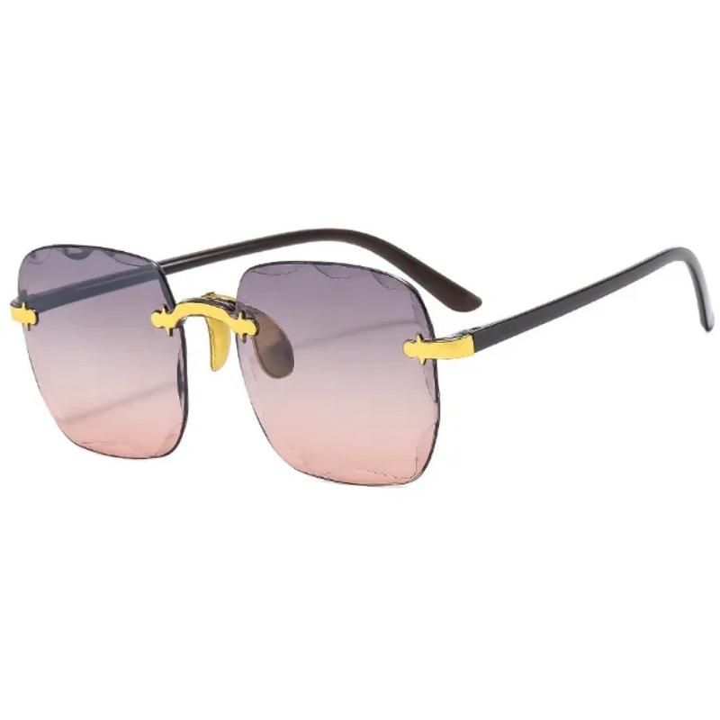 Новые безрамные солнцезащитные очки с обрезанными краями, модные летние солнцезащитные козырьки, женские прозрачные разноцветные линзы, UV4, женские солнцезащитные очки