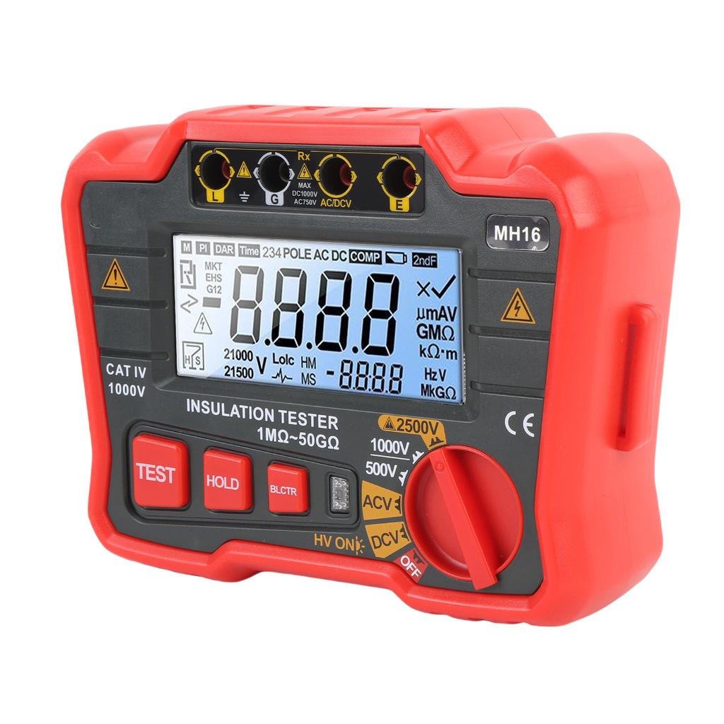 Цифровой тестер сопротивления изоляции Высокоточный мегаомметр 2500 В Высоковольтный тестер сопротивления для