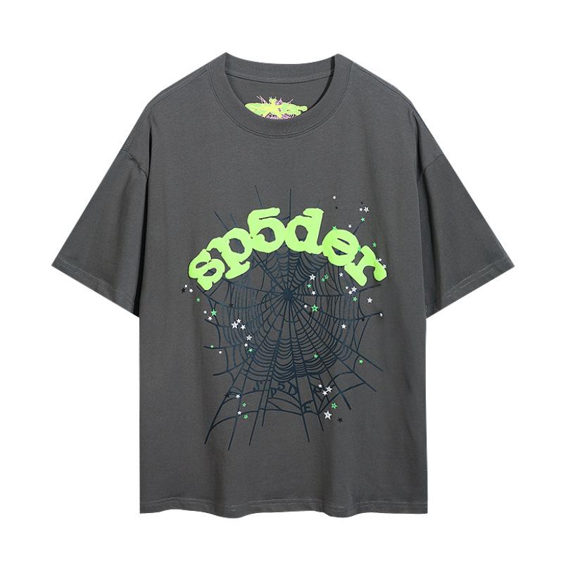 Sp5der hip hop singer Young Thug same foam letter 555555 couple T-shirt Pink short sleeve tee