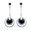 [E7754] - Silver 'Percussion' Silver Earrings (rhodium-plated) - 40x15 Mm