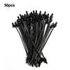 50pcs Cable Ties Black Push Clips Released Zip Straps